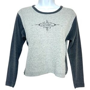 Harley-Davidson Vintage Y2K Tucson AZ Womens Gray Two-Tone Long Sleeve Tee USA